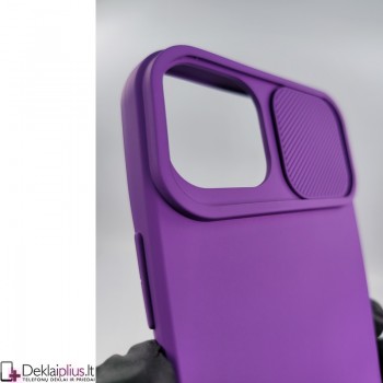 Švelnus guminis dėklas su kameros apsauga - violetinis (Apple Iphone 14 Plus)